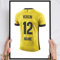 Elbeffekt Holzbild Dortmund - personalisierbar zum Hinstellen/Aufhängen optional beleuchtet, Fan Geschenk mit Spruch auf Holz - Aufsteller Dekoration - persönliches Geschenk