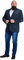 Mill&Tailor Herren Sakko mit Einstecktuch in Navy I Schickes Sakko für Männer I Modern & Sportlich I Jackett für Business & Alltag I Herrensakko für kräftige Männer