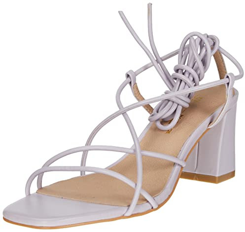 L37 HANDMADE SHOES Night Fever, Sandalo con Tacco Donna, Lilla, 41 EU