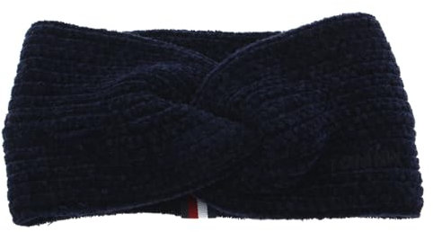 Tommy Hilfiger Mädchen Girls Youth Headband AW0AW13447 Gestrickte Mütze, Blau (Space Blue), OS