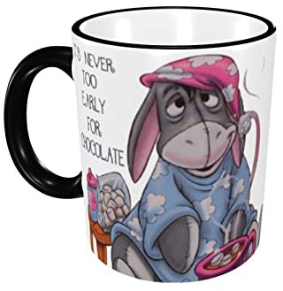 Eeyore Lustige Tasse Keramiktassen Kaffee Tee Tasse Milch Wasser Tasse Neuartiges Geschenk für Büro und Zuhause