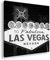deyoli Las Vegas Straßenschild Format: 40x40 Effekt: Schwarz&Weiß als Leinwandbild, Motiv fertig gerahmt auf Echtholzrahmen, Hochwertiger Digitaldruck, Kein Poster oder Plakat