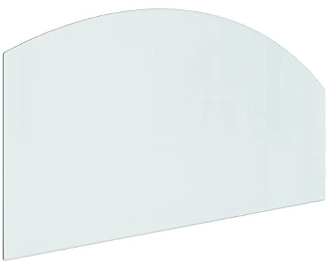 vidaXL Plaque de Verre pour Cheminée Revêtement de Sol Plancher Plaque de Base de Foyer Pare-feu Protection Contre Etincelles 100x50 cm