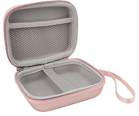 Camera Protective Case for Mini, PU Leather Protective Case Cover Bag, 2 Layer Waterproof Digital Camera Hard Case With Hand Strap for Mini (Blush Gold)