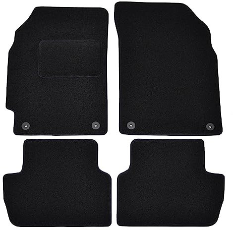 J&J AUTOMOTIVE | Velours Fußmatten Autotepiche Passend Für Spark 2009-2015 4 TLG, Genaue Passform, rutschfeste Untregrund, Verstärkt Im Pedalbereich