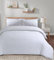 Casabella Satin Stripe Duvet Cover Sets-Luxurious King White Bedding with Satin Stripes,Kingsize Duvet Cover Sets, Hotel Quality King Size Duvet & Pillowcases, White Satin Stripe Duvet King Size