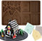 Molde de silicona para casa de jengibre 3D, casa de Navidad, molde de silicona para dulces, magdalenas, galletas