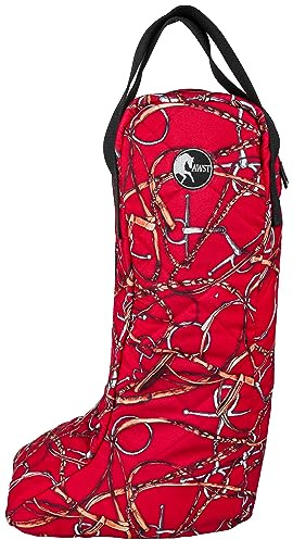 AWST Int'l Lila Snaffle Bit Bridles Boot Bag- Red
