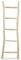 Homgoday Handtuchleiter mit 5 Sprossen Teak 45x150 cm natur