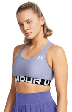 Under Armour HG Authentics Mid Branded Damen-BH, Violett, XS