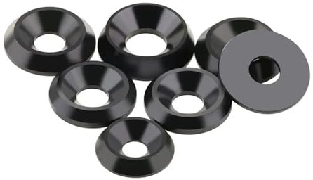 SeroNi 10 pièces M3 M4 M5 M6 M8 M10 rondelle fraisée Conique Solide en Plastique Joint Plat Concave Convexe cône Conique rondelles d'isolation Gasket (Size : M5x16x3.5 Cone, Color : 10Pcs)