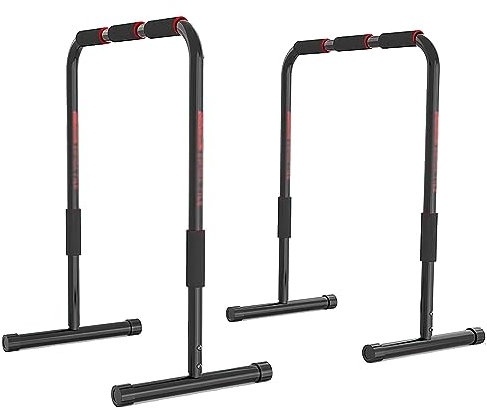 Dip-Station, verstellbarer Dip-Ständer, Multifunktions-Dip-Stange, robuste Barren, 264 Pfund Tragkraft, für Heim-Fitness-Training, Gymnastik, Calisthenics