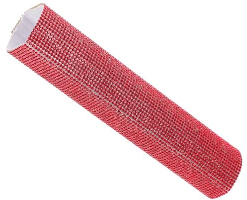 Mikinona Handheld Microphone Rhinestone Cover Stylish Mic Handle Sleeve Easy to Install and Fit for Wireless Mics Durable and Comfortable Grip Red Diamond