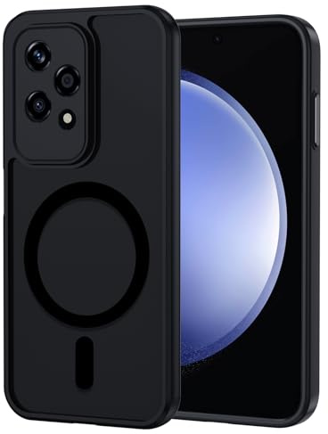 XTCASE Cover Magnetica per Honor 200 Lite, Ultra Sottile Custodia Traslucida Opaca Retro Resistente ai Graffi Paraurti in TPU Antiurto Protettiva Case, Nero