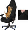 CAREDGO 2 PCS Housse de Chaise de Bureau, Housse Chaise Gaming Housses de Chaise de Jeu Housses de Chaise Extensibles Couverts de Chaise Housse Tabouret Pivotant pour Bureau, Salon, Maison (Noir)