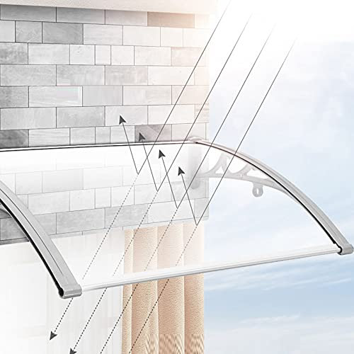 Türvordach Außentürvordächer Verandavordach Vorder-/Hintertür Verandavordach Markise mit Halterung aus Aluminiumlegierung, technische Überdachung Regenschutz Terrasse Balkon Sonnenschutz Lei