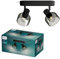Philips Sleet LED 2er Spotleuchte, E14 Lampe nicht enthalten, Schwarz, IP20