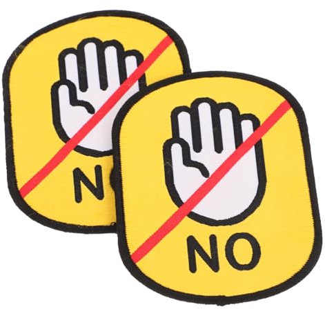 2Pcs do Not Touch Dog Leash Warning Stickers - Social Logo Identification Labels for Pet Safety