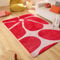 Nazar Tapis Groovy, Coloré, Vintage, Rétro, Géométrique, Orange, Jaune, Rose, Rouge, Moelleux et Confortable, Tapis Salon (385 Rouge, 120x160 cm)