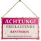 Rentnerin Geschenk Renteneintritt Geschenk Frau Ruhestand Geschenk Abschiedsgeschenk Kollegin Freilaufender Rentnerin Holzschild Retro für Wand,Tür zum Aufhängen zur Pensionierung und Rentenbeginn