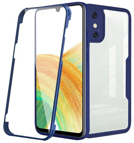 LXHGrowH Hülle für iPhone X und iPhone XS 360 Grad Stoßfest,Blau | 360° Ganzkörper Stoßfest Handyhülle, Kratzfest Schutzhülle mit Eingebauter Transparent Displayschutzfolie, Case Dual
