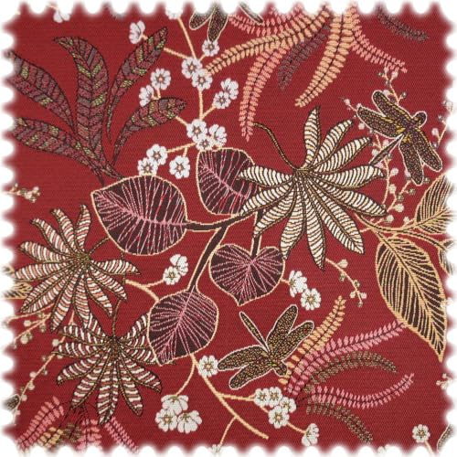 Jacquard Flachgewebe Möbelstoff Planta Rot