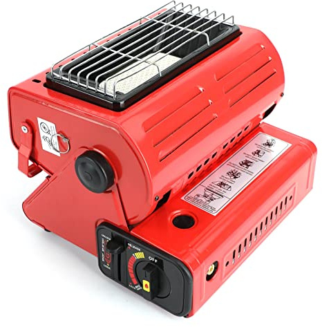 Areyourshop Portable Butane Heater Camping Butanheizung für Notfälle | Multifunktionale tragbare Heizung für draußen, Winterheizung, Kochen und Erwärmen | Edelstahl, Sicherheitsventil