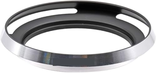 WANGFK Universal metal screw-in ventilated wide-angle lens hood silver 37/39/40.5/43/46/49/52/55/58mm camera photography accessories(39mm)