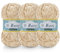Uiopa Filato Ciniglia per Uncinetto, 3 x 100g Filato Ciniglia Gomitoli Lana Grossa, Filo Uncinetto Chunky Yarn per Coperte Amigurumi Vestiti Decorazioni Artigianato (Beige)