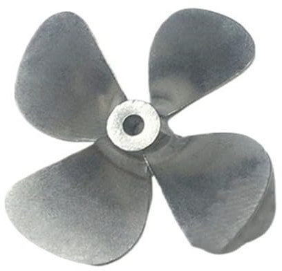 Hélice for Modelo de Barco RC, aleación de Zinc, 4 Palas, diámetro de 55/60 mm, Eje de 4/5 mm, zurda, 1 Pieza(60mm-4mm)
