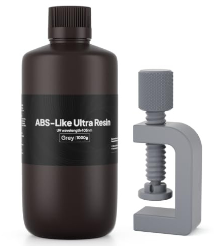 ELEGOO ABS-Like Ultra Resin, High Toughness UV-Curing Resin Grau 1000g | UV-härtendes 3D-Druckerharz, hohe Zähigkeit, hervorragende Fließfähigkeit, 3D-Druckerharz für LCD-Drucker