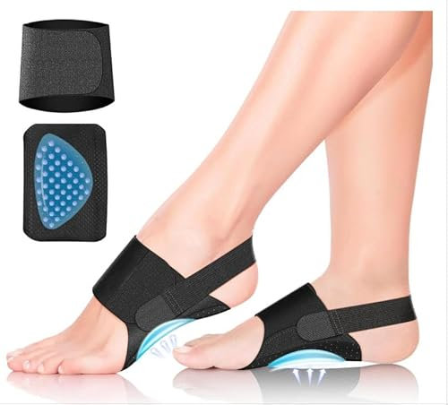 filheraze Bandages de Voûte Plantaire, Efficace Soulagement Douleur de la Fasciite Plantaire Pour Applicable à Homme et Femme, Soutien Voute Plantaire Réglable Bandage (Noir)