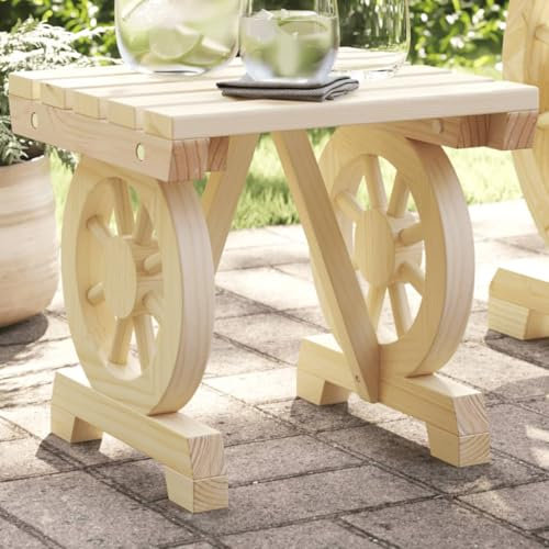 WHOPBXGAD Repose-Pied de 40x36,5x38,5 cm Bois Massif Sapin, Tables Basses de chaises Exterieur empilable Table