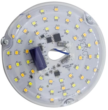 RiToEasysports Reemplazo de Luz LED LED de Ventilador de Techo, Brillo Ajustable, Rendimiento Estable, 4 Pulgadas, Adecuado para Ventiladores de Techo con Mayor Durabilidad y Ambiente sin Esfuerzo