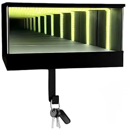 WRQIOO Schlüsselhalter Für Garage, Auto Garage Schlüsselbox, Inf-inity Garage Schlüsselanhänger Aufhänger, Auto Schlüssel Aufhänger mit LED für Autoliebhaber(Ohne Automodell)