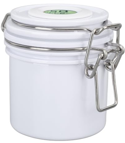 HUSHUI Eyelash Glue Storage Jar, Seal Lock Container with Temperature Humidity Monitor, Prevents Glue Hardening, Holds 3 Bottles, with Sponge Pad, for Lash Nail Salons and Enthusiasts (White)