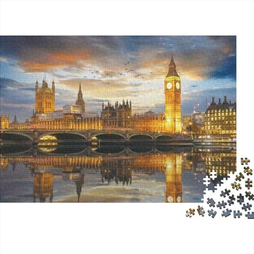 London Skyline at Dusk 1000 Teile Recycelter Pappe Big Ben Themse Dämmerung Puzzle für Erwachsene, Entspannung, Wanddekoration & Geschenke