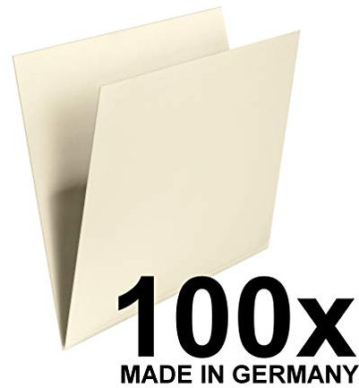 Original Falken 100er Pack Einstellmappe. Made in Germany. Aus Recycling-Karton für DIN A4 mit Schreibrand, für Steh- und Hängesammler hellchamois Blauer Engel ideal für die lose Blatt-Ablage