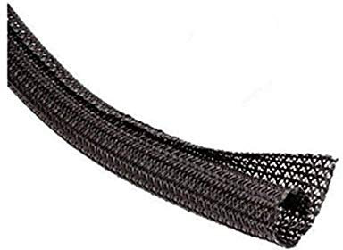 Techflex F6N0.25BK Flexo F6 1/4-Zoll-Universal-Geflechtschlauch, schwarz - 20 FuÃŸ