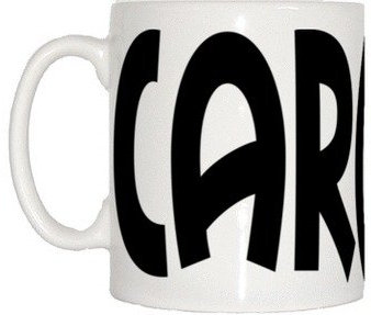 TeeTreeDesigns Caroline Name Mug - White Ceramic Cylindrical Mug - 80mm x 92mm - 100% Dishwasher Safe - Home Use - Hot Drinks