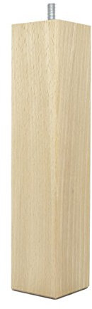La Fabrique de Pieds Jeu de 4 Pieds de Lit, Bois, Verni Clair, 25 x 5,5 x 5,5 cm