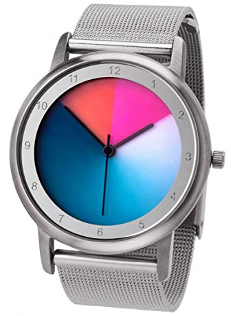 Rainbow e-motion of color Avantgardia Classic Unisex Quarzuhr, Armband:Edelstahlarmband Milanese