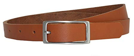 Vascavi Ledergürtel, 2 cm breit, Made in Germany, echt Leder Gürtel für Damen, als Hüftgürtel, kürzbar (80 cm Gesamtlänge 90 cm, Cognac)