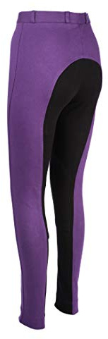 Bambini Pantaloni da equitazione per ragazzo/bambino bambina morbido elastico Pantaloni Pantaloni da equitazione Nero con luce viola por eBook mascotte accessori