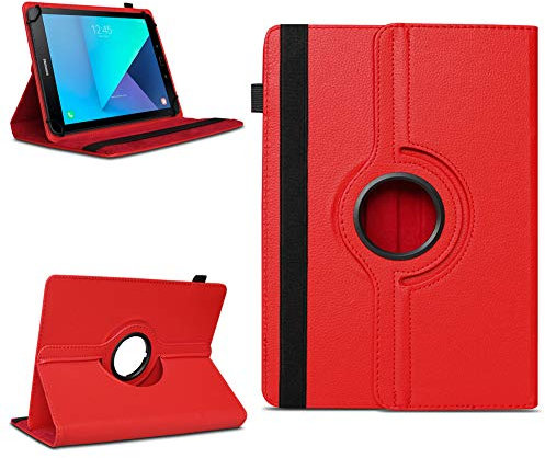 NAmobile Tablet Hülle kompatibel für Samsung Galaxy Tab S3 9.7 Tasche Schutzhülle Case Schutz Cover 360° Drehbar, Farben:Rot