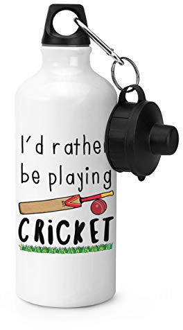 Gift Base I'd Rather Be Spielen Cricket Sportflasche