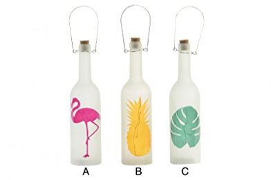 Hogar y más - Botella Decorativa Tropical con Leds. 3 Modelos - C