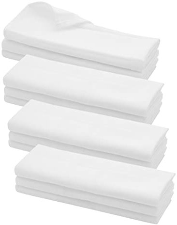 Daloual 12x Geschirrtuch/Küchentuch/Putztuch Poliertuch aus 100% Baumwolle in Weiss