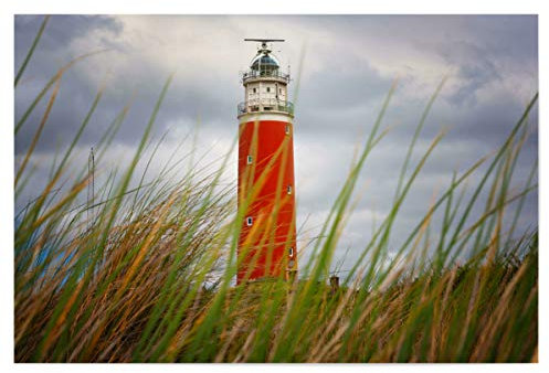 artboxONE Poster 30x20 cm Natur Leuchtturm Texel hochwertiger Design Kunstdruck - Bild Leuchtturm Leuchtturm maritim