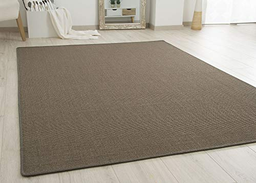 Steffensmeier Sisal Teppich Acapulco - gekettelter Sisalteppich aus 100% Sisal in Graphit-Grau, Größe: 100x200 cm